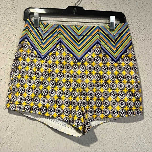 Maeve X Anthropologie High-Waist Abstract Print Shorts size 6 - Picture 4 of 14